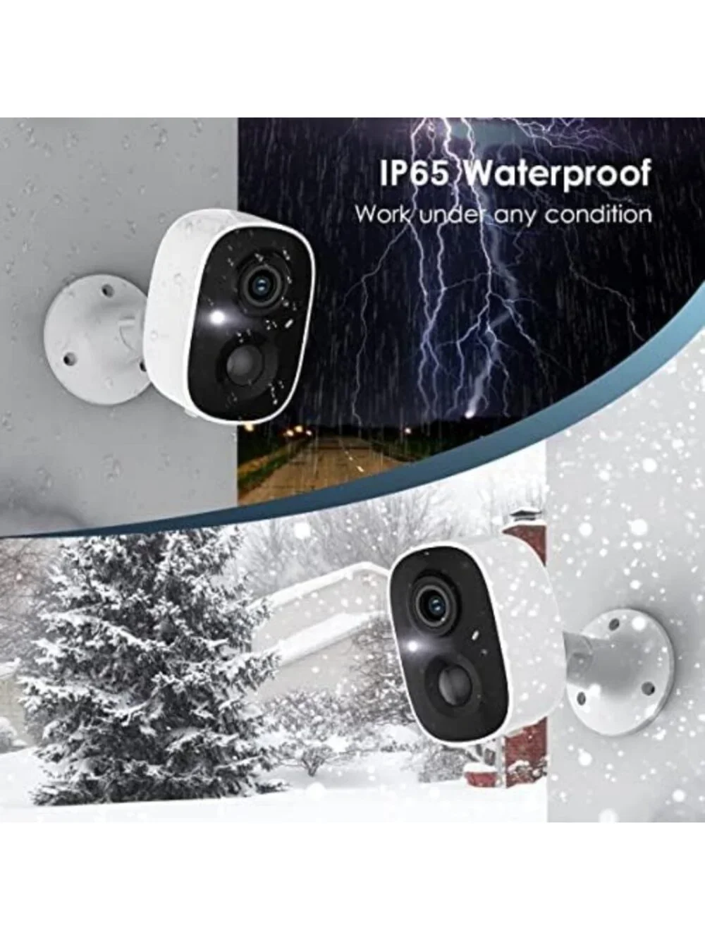 4-Pack Wireless Outdoor Security Cameras System - 2K HD Video, Night Vision